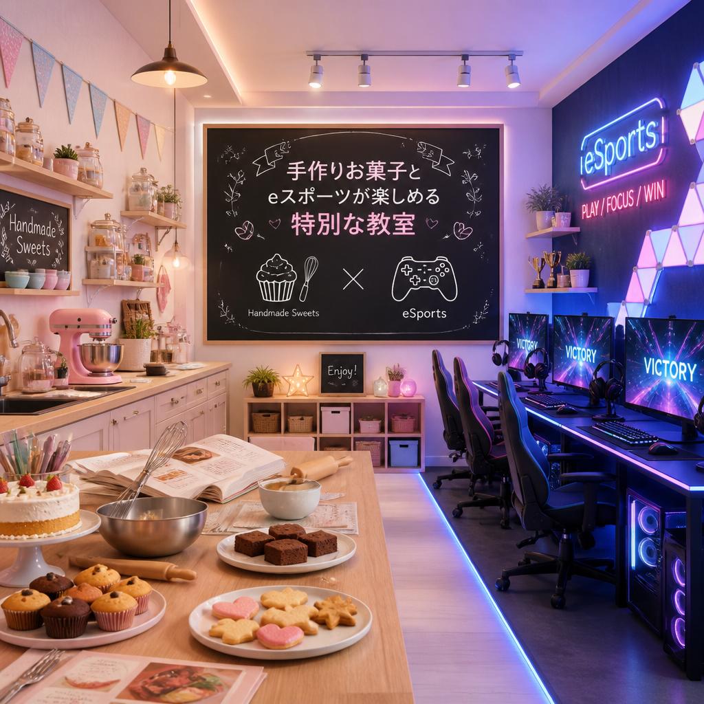 手作りお菓子とeスポーツが楽しめる特別な教室
